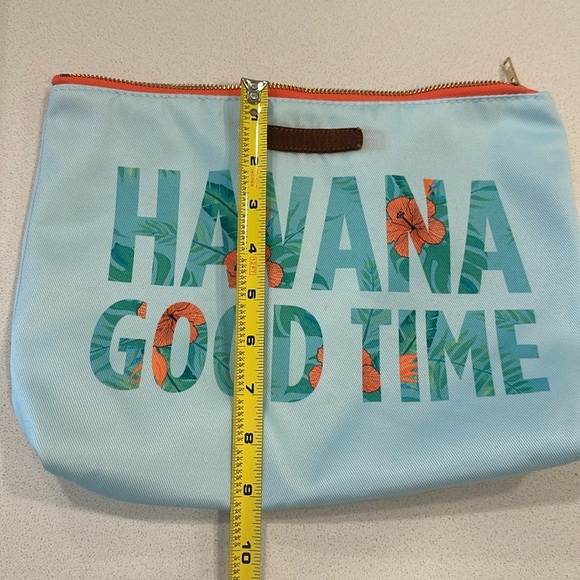 NWOT Pura Vida ‘Havana Good Time’ Makeup Bag in Blue Multi OS - Picture 11 of 11